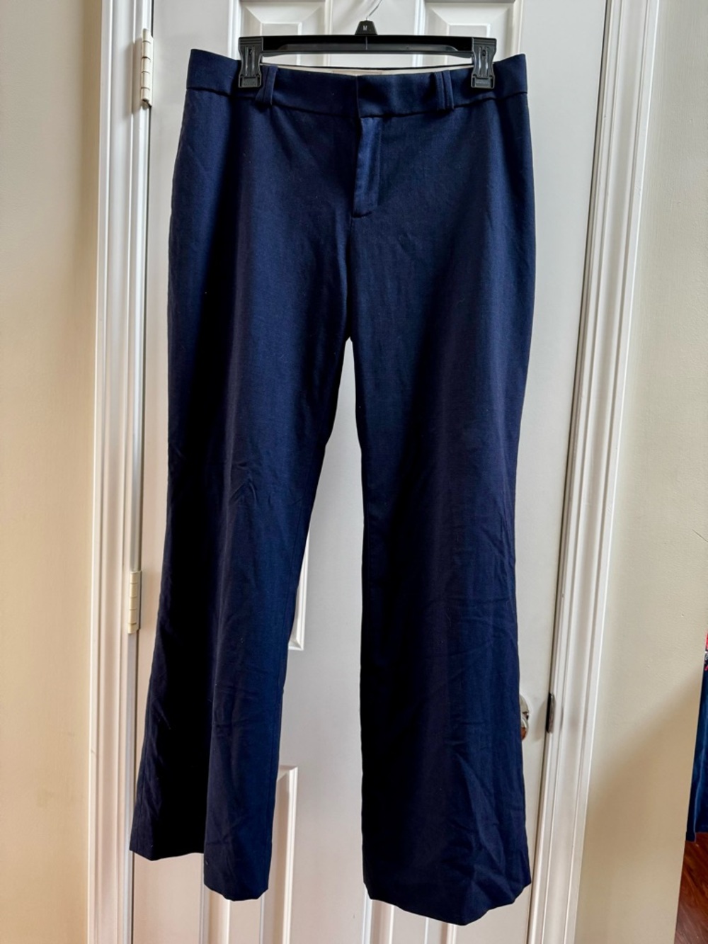 BR Jackson Curvy Fit 6S Navy Straight-Leg Dress Pants